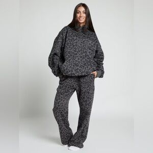 Comfrt Minimalist SET Sweat-Suit Hoodie Sweatpants Unisex 2XL Panther Grey